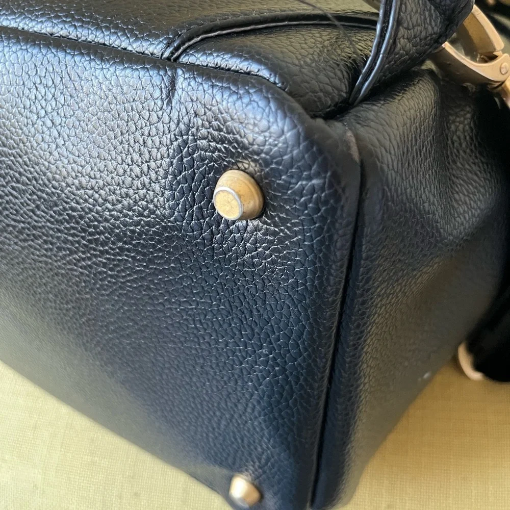 Freshly Picked Black Backpack Diaper Bag with Gold Hardware